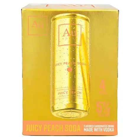 Au Juicy Peach Soda 4 Pack 355 Ml Can