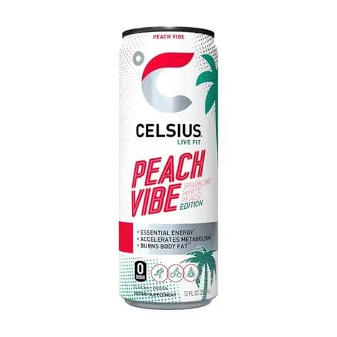 Celsius Peach Vibe 12FL Oz