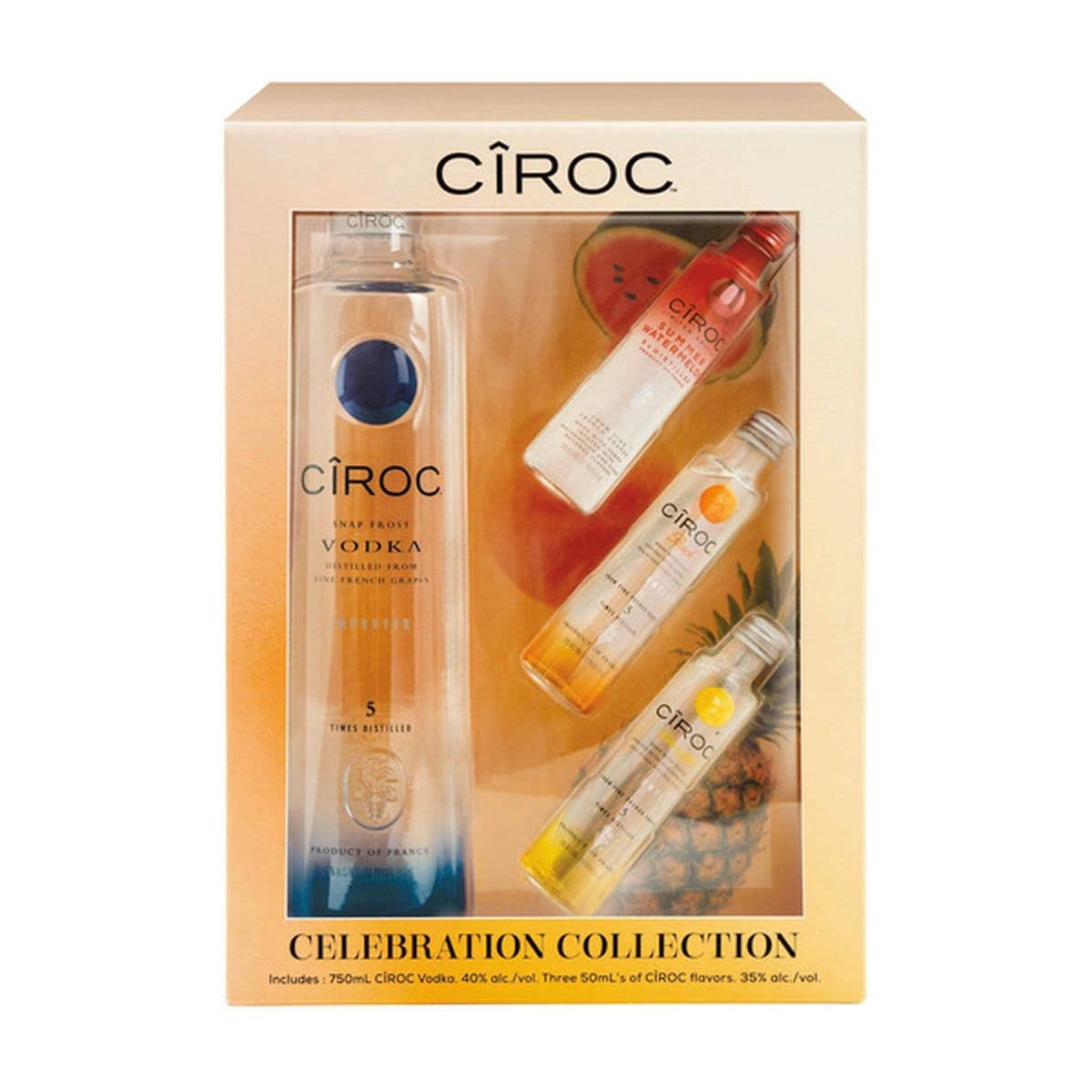 Ciroc Celebration Gift Set W/3 Minis 750ml