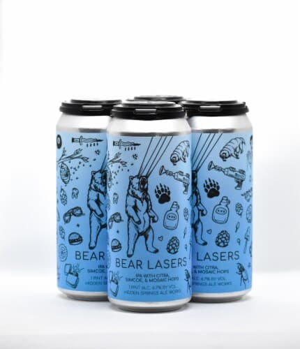 Hidden Springs Bear Laser 4 Pack 16 Oz Cans