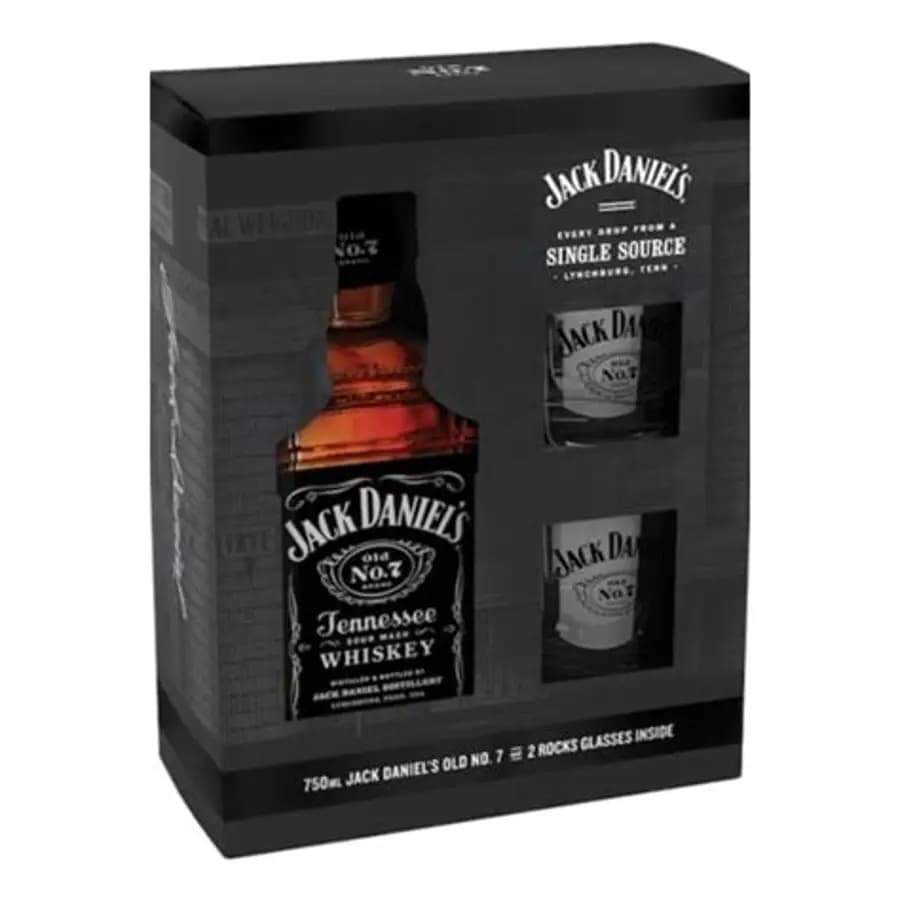 Jack Daniels Black Gift Set 750ml