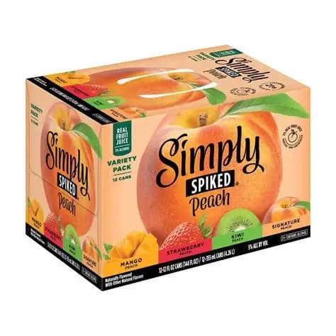 Simply Spiked Peach 12 Pk