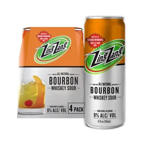 Zing Zang Bourbon Whsky Sour 4 Pack