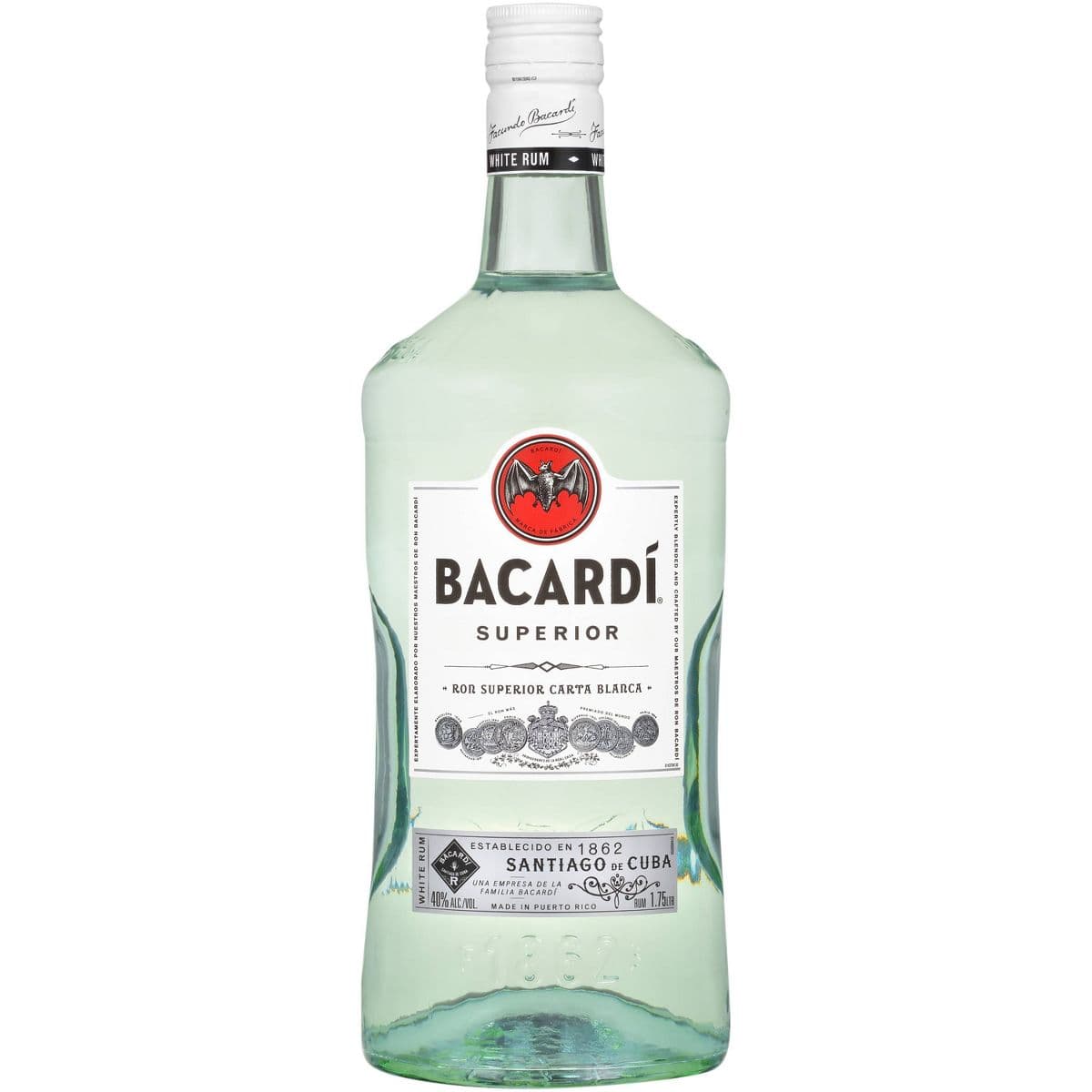 Bacardi Superior Glass Rum 1.75 L