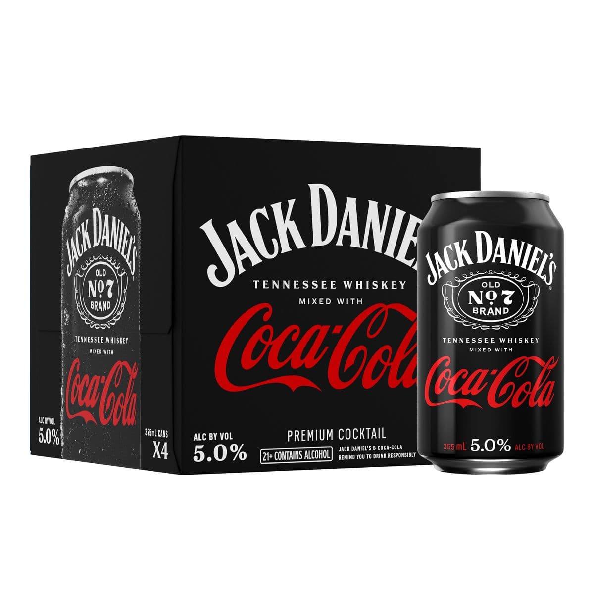 Jack Daniels and Coke 4 Pack Cans