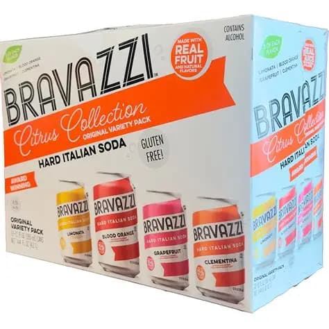 Bravazzi Hard Italian Soda Variety 4 Pack