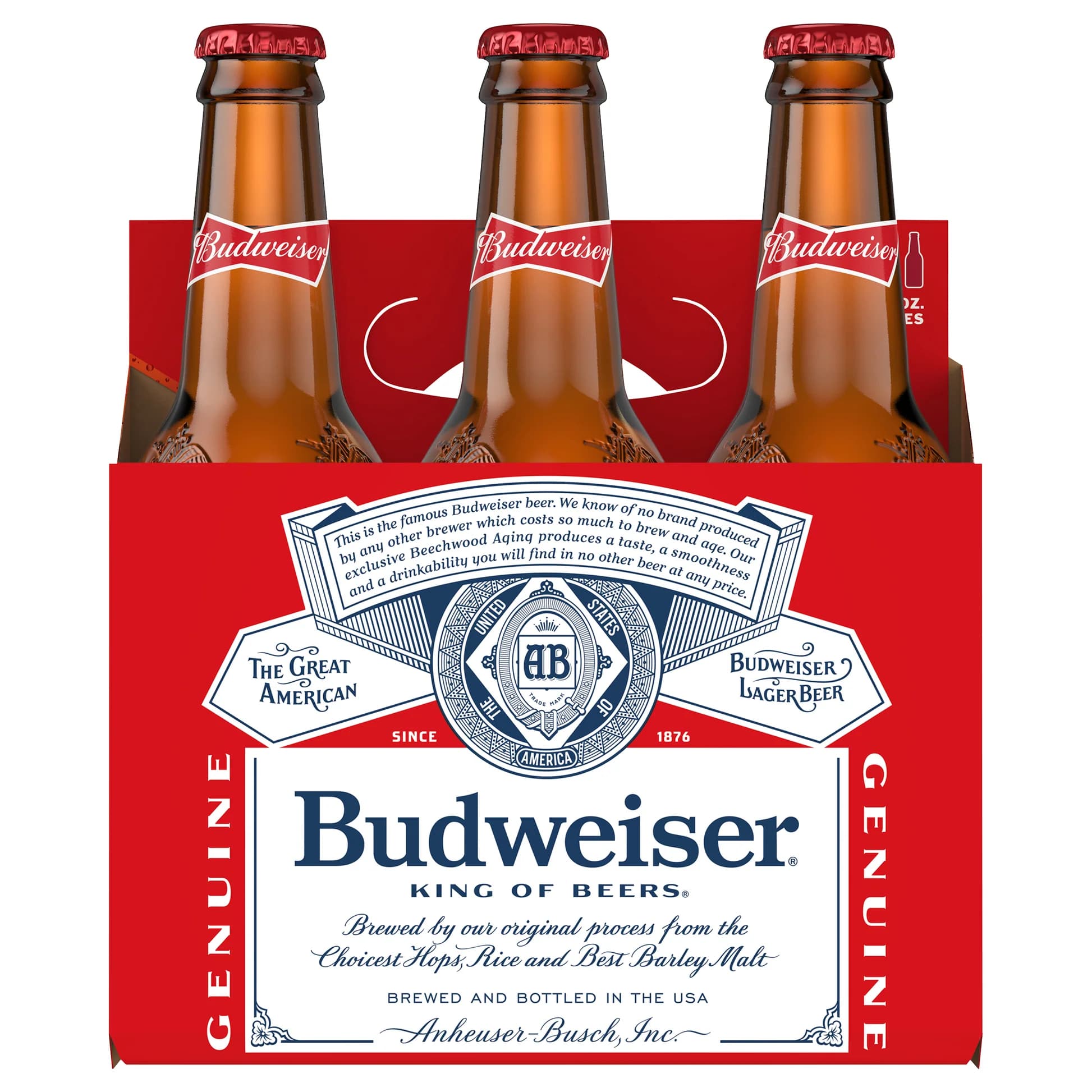 Budweiser 6 Pack 12 Fl Oz Bottle
