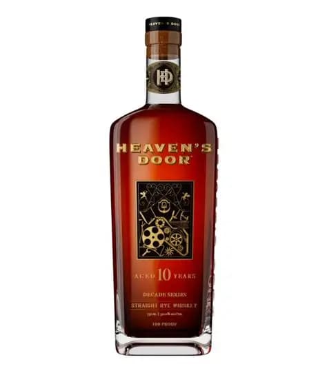 Heavens Door Aged 10 Year Decade Series Straight Rye Whiskey 750ML