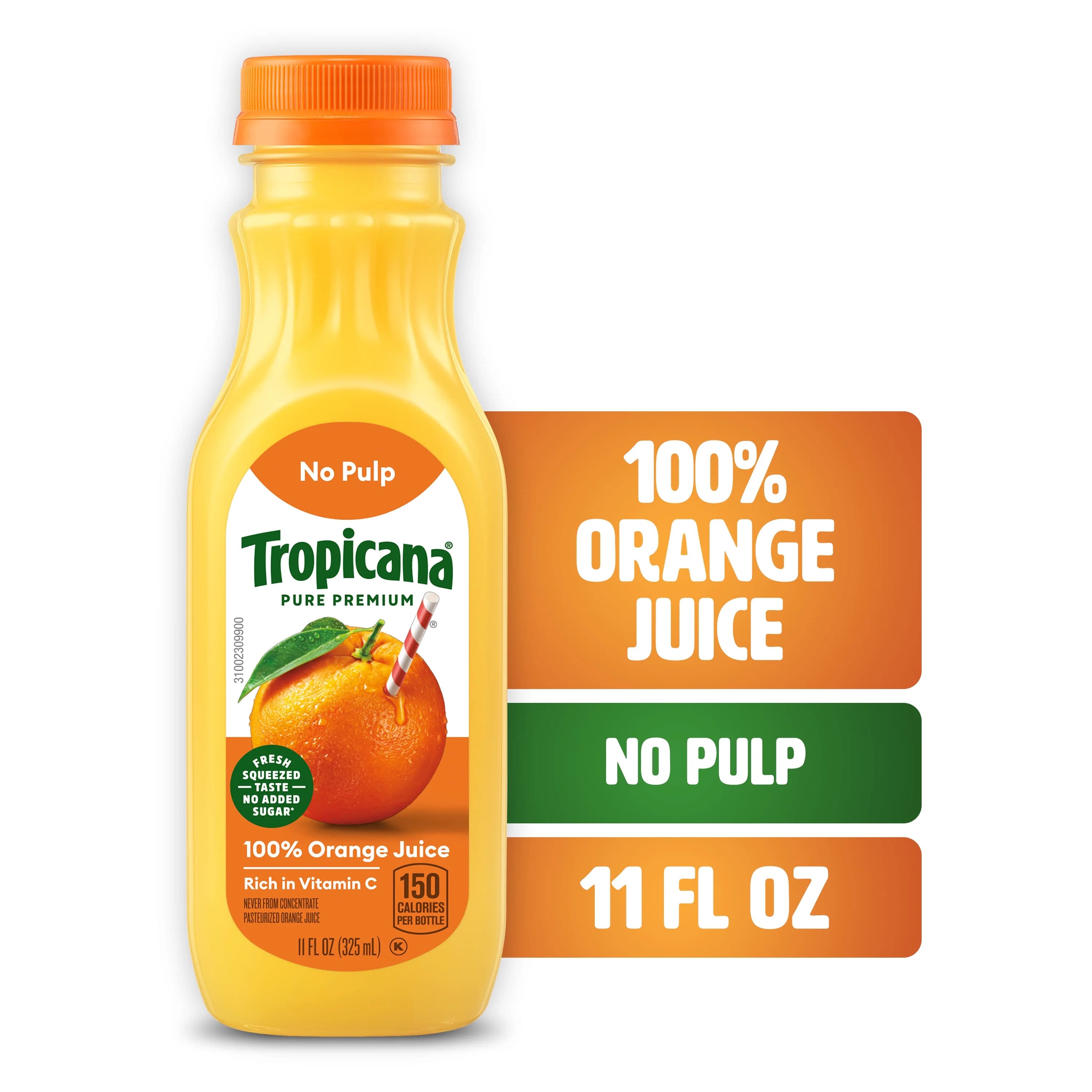 Tropicana Orange Juice No Pulp 11oz