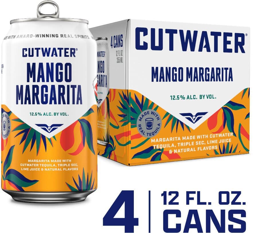 Cutwater Mango Margarita 4 Pack 12 Oz Cans