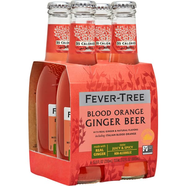 Fever Tree Blood Orange Ginger Beer Bottles 4 Pack